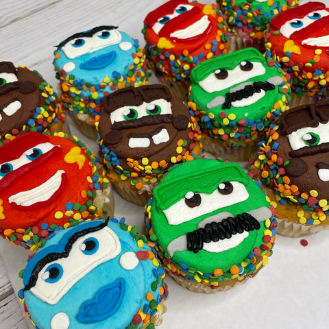 Cars Movie Character Cupcakes