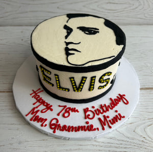 Elvis Silhouette Cake