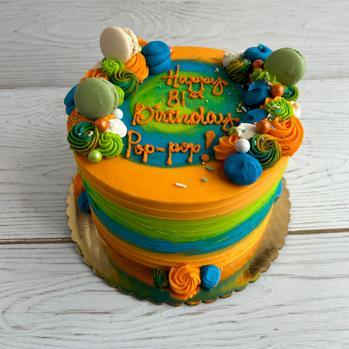 Neon Brights Birthday Cake – Harvard Sweet Boutique Inc