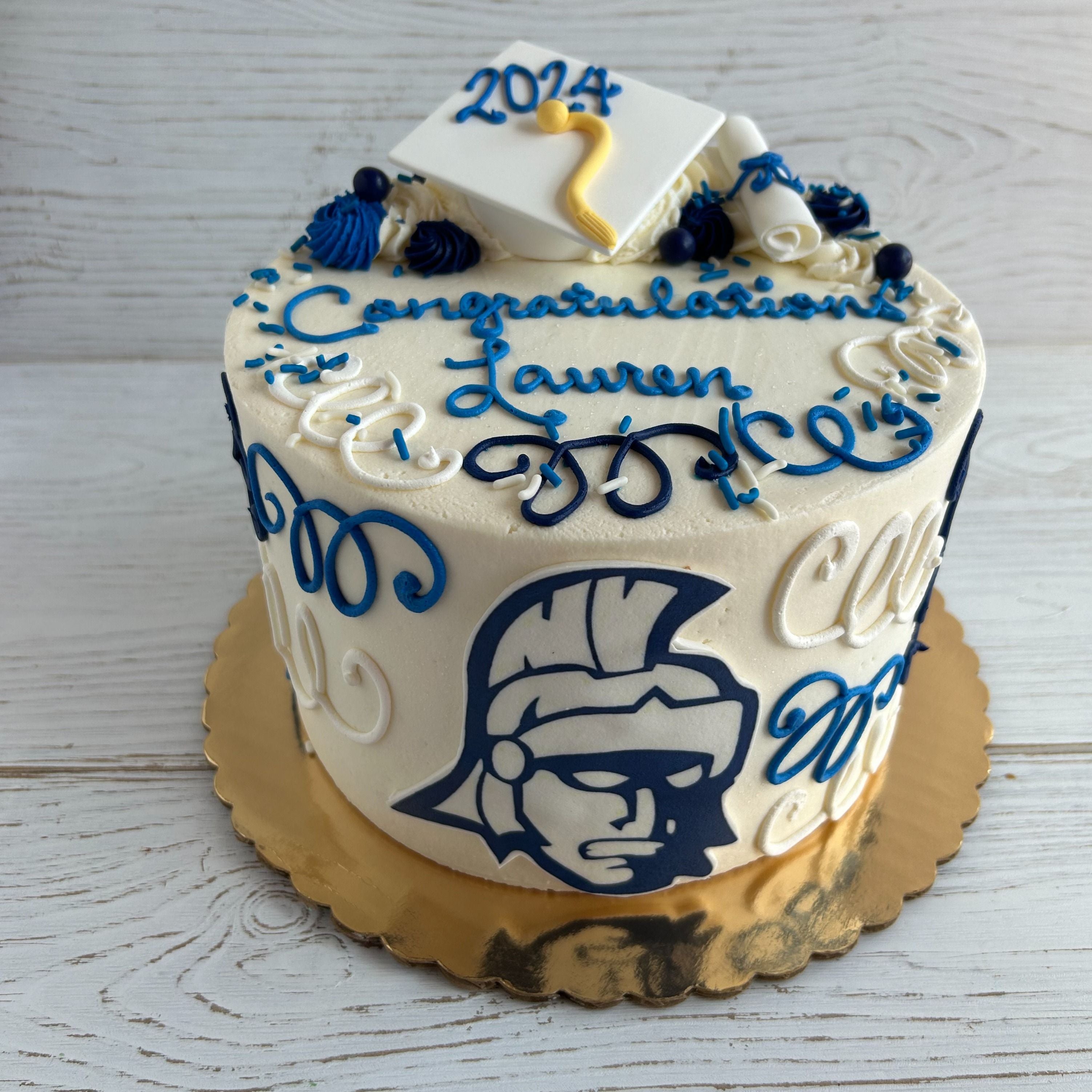 Bromfield High School Graduation Cake (with ONE Logo Only)