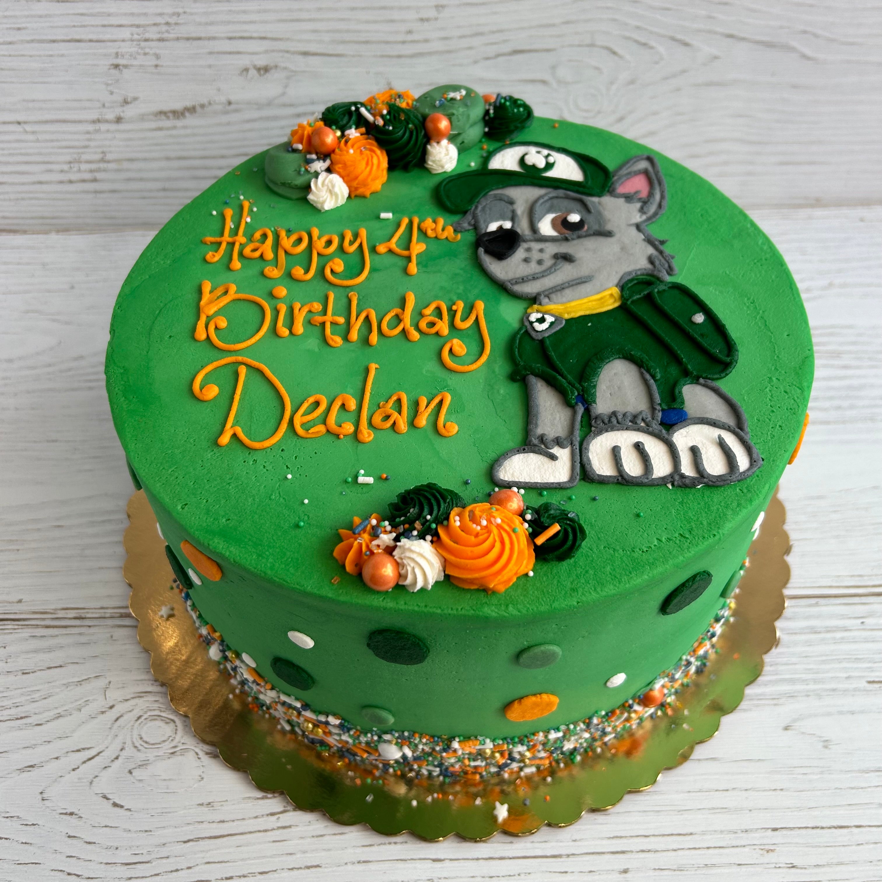 Paw Patrol - Chase, Marshall, Skye, Rocky and Rubble, Paw Patrol Logo Cake