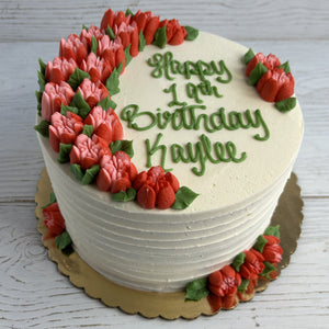 Pretty Tulip Garden Cake