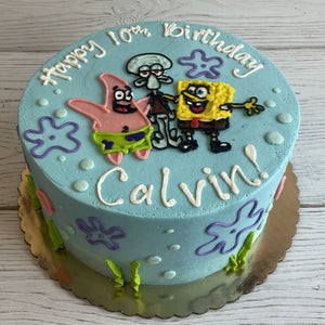 Spongebob, Patrick, and Squidward Cake