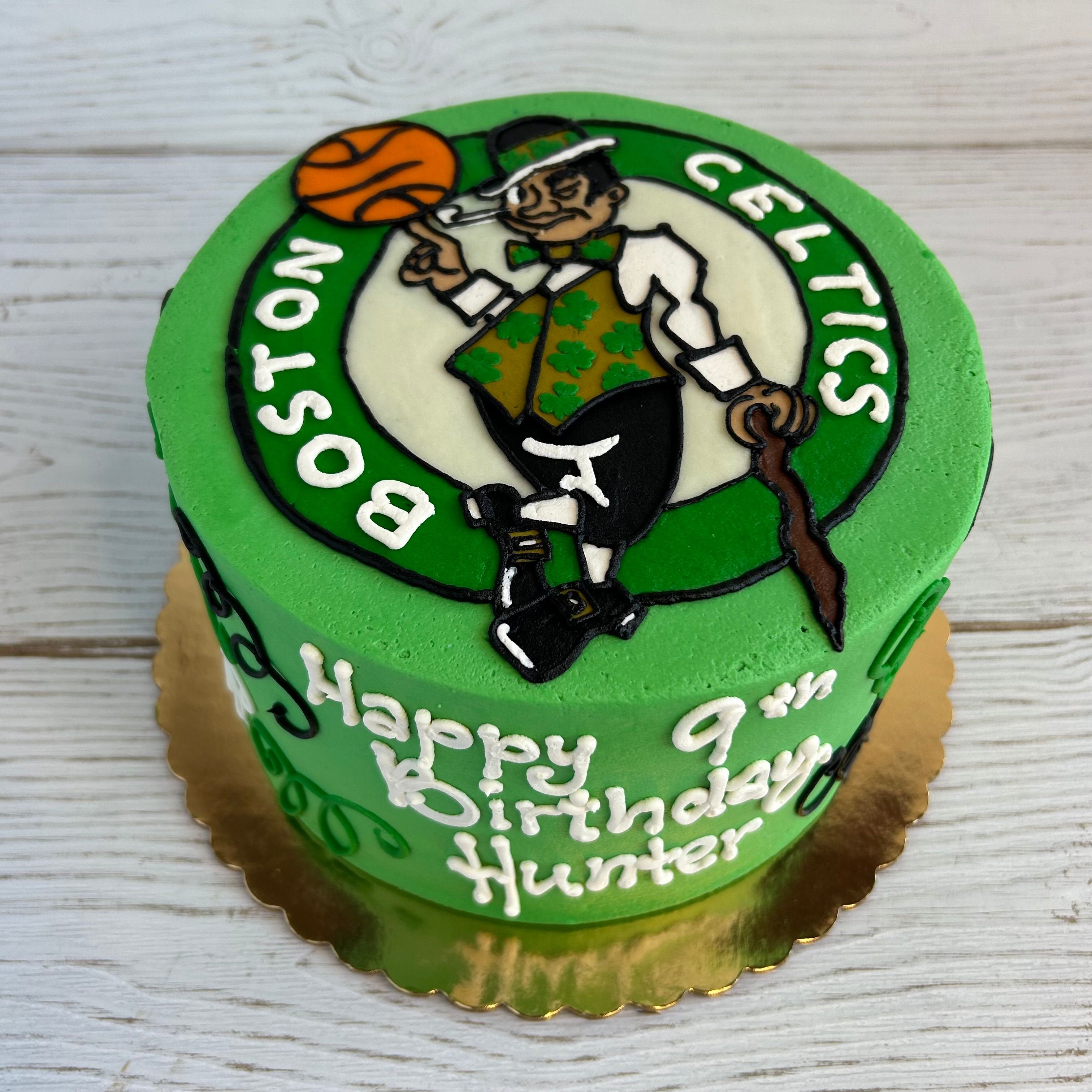 Boston Celtics Leprechaun Logo Cake