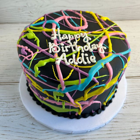 Neon Splatter Cake