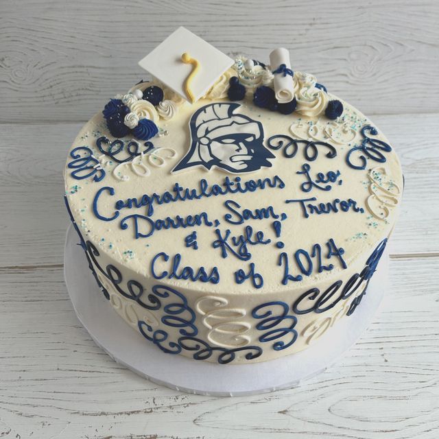 Bromfield High School Graduation Cake (with ONE Logo Only)