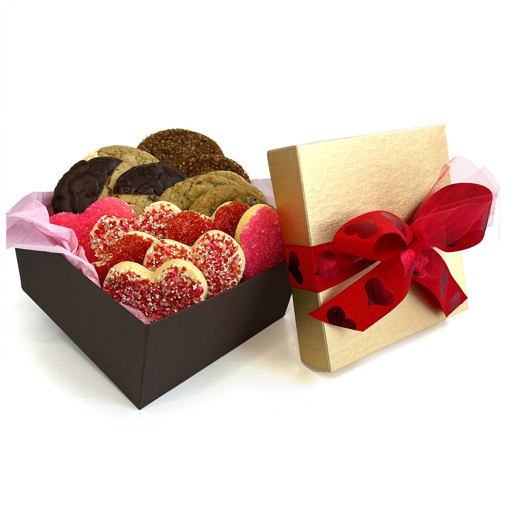 Valentine's Day gift box with hearts label - contains 1 kilo of awesome  pick and mix sweets - DaffyDownDilly