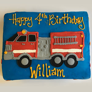 fire truck birthday cake