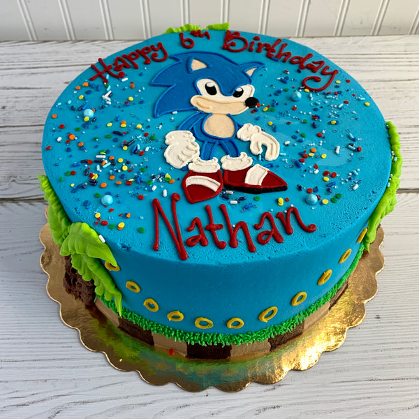 A Birthday Place Sonic the Hedgehog Kicking Edible Cake Topper Image India  | Ubuy