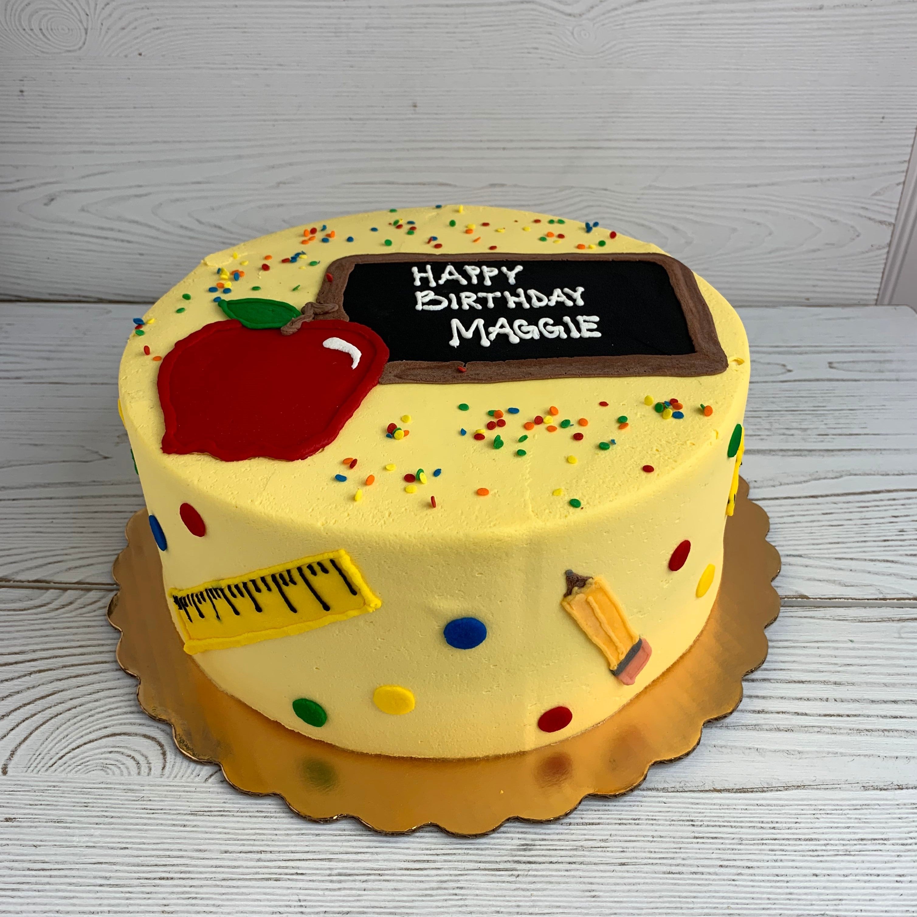 Amazon.com: WeBenison Happy Birthday Teacher Cake Topper/Teacher's Birthday  Cake Decor/School Classroom Theme/Teachers' Day Party Decorations Supplies  Rose Gold : Grocery & Gourmet Food