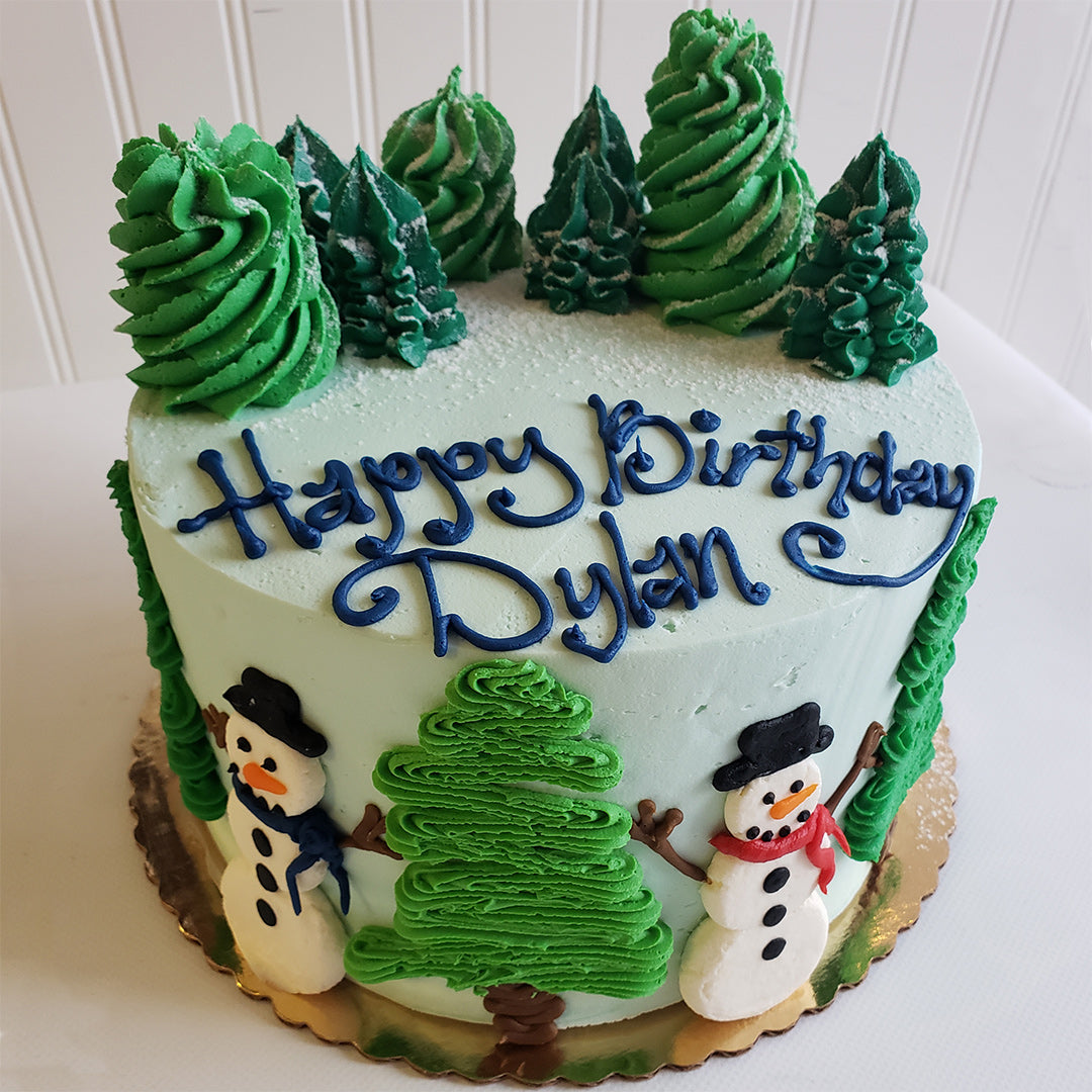 Mini Buttercream Snowman Cake - Amycakes Bakes